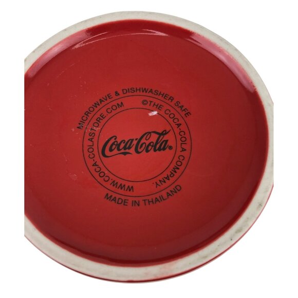 Coca Cola Polar Bear Red White Coffee Mug Cup with Emojis on inside rim 14 oz - Picture 12 of 13